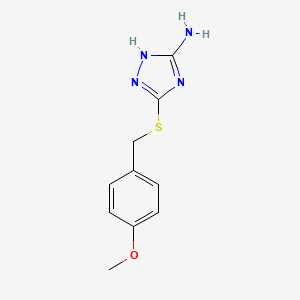 molecular formula C10H12N4OS B8265944 5-[(4-methoxybenzyl)sulfanyl]-1H-1,2,4-triazol-3-amine 