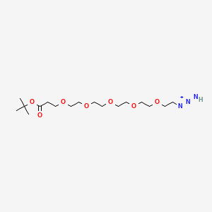 molecular formula C17H34N3O7+ B8265981 Imino-[2-[2-[2-[2-[2-[3-[(2-methylpropan-2-yl)oxy]-3-oxopropoxy]ethoxy]ethoxy]ethoxy]ethoxy]ethylimino]azanium 