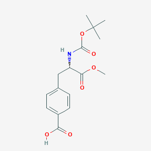molecular formula C16H21NO6 B8266040 N-(tert-Butoxycarbonyl)-4-(hydroxycarbonyl)-L-phenylalanine methyl ester 