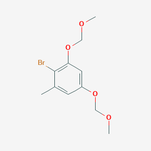 molecular formula C11H15BrO4 B8266052 2-Bromo-1,5-bis(methoxymethoxy)-3-methylbenzene 