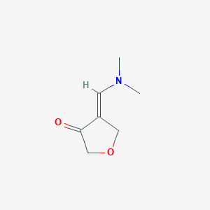 molecular formula C7H11NO2 B8266107 (4E)-4-(dimethylaminomethylidene)oxolan-3-one 