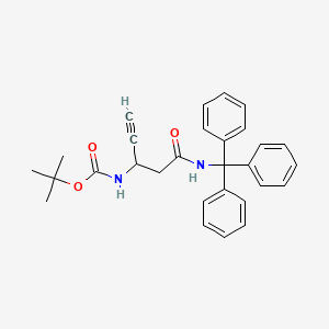 molecular formula C29H30N2O3 B8266115 3-(Boc-amino)-5-oxo-5-(tritylamino)pent-1-yne 