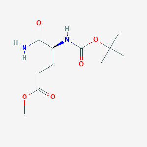 molecular formula C11H20N2O5 B8266127 (S)-Methyl 5-amino-4-((tert-butoxycarbonyl)amino)-5-oxopentanoate 