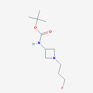 molecular formula C11H21FN2O2 B8266172 tert-Butyl (1-(3-fluoropropyl)azetidin-3-yl)carbamate 