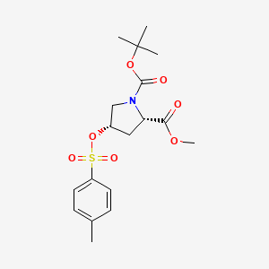 1-tert-butyl 2-methyl (2S,4S)-4-{[(4-methylphenyl)sulfonyl]oxy}pyrrolidine-1,2-dicarboxylate
