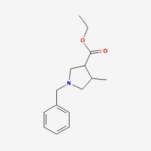 molecular formula C15H21NO2 B8266184 Ethyl 1-benzyl-4-methylpyrrolidine-3-carboxylate 