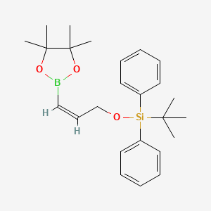 molecular formula C25H35BO3Si B8266193 2-((Z)-3-(tert-Butyldiphenylsiloxy)-1-propenyl)-4,4,5,5-tetramethyl-1,3,2-dioxaborolane 
