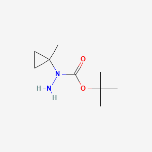 molecular formula C9H18N2O2 B8266226 tert-butyl N-amino-N-(1-methylcyclopropyl)carbamate 