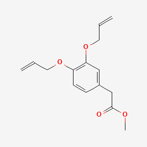 molecular formula C15H18O4 B8266248 Methyl 2-(3,4-bis(allyloxy)phenyl)acetate 