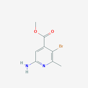 molecular formula C8H9BrN2O2 B8266316 Methyl 6-amino-3-bromo-2-methylpyridine-4-carboxylate 