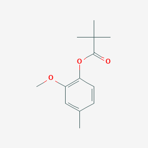 molecular formula C13H18O3 B8266324 2-Methoxy-4-methylphenyl pivalate 
