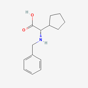 molecular formula C14H19NO2 B8266371 (2S)-2-(Benzylamino)-2-cyclopentylacetic acid 