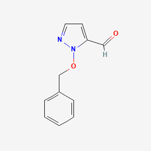 molecular formula C11H10N2O2 B8266378 1-(benzyloxy)-1H-pyrazole-5-carbaldehyde 