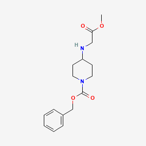 molecular formula C16H22N2O4 B8266387 Benzyl 4-[(2-methoxy-2-oxoethyl)amino]piperidine-1-carboxylate 