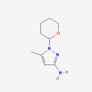 molecular formula C9H15N3O B8266412 5-methyl-1-(tetrahydro-2H-pyran-2-yl)-1H-pyrazol-3-amine 