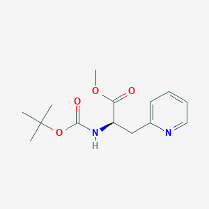 molecular formula C14H20N2O4 B8266427 methyl (2R)-2-[(2-methylpropan-2-yl)oxycarbonylamino]-3-pyridin-2-ylpropanoate 