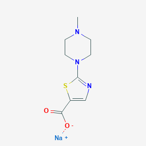 molecular formula C9H12N3NaO2S B8266474 Sodium 2-(4-methylpiperazin-1-YL)thiazole-5-carboxylate 
