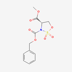 molecular formula C12H13NO7S B8266488 3-Carbobenzoxy-4alpha-(methoxycarbonyl)-1,2,3-oxathiazolidine 2,2-dioxide 
