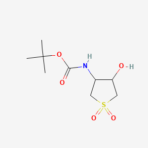 molecular formula C9H17NO5S B8266536 Tert-butyl (4-hydroxy-1,1-dioxidotetrahydrothiophen-3-YL)carbamate 