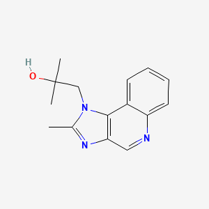 molecular formula C15H17N3O B8266552 2-Methyl-1-(2-methylimidazo[4,5-c]quinolin-1-yl)propan-2-ol 