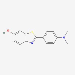 molecular formula C15H14N2OS B8266596 2-[4-(Dimethylamino)phenyl]benzothiazole-6-ol CAS No. 566169-94-6