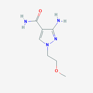 molecular formula C7H12N4O2 B8266621 3-Amino-1-(2-methoxyethyl)-1H-pyrazole-4-carboxamide 