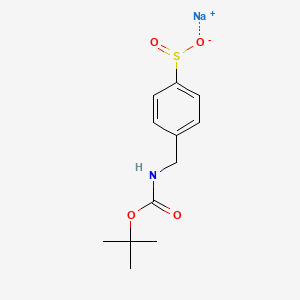 molecular formula C12H16NNaO4S B8266688 Sodium 4-(((tert-butoxycarbonyl)amino)methyl)benzenesulfinate 