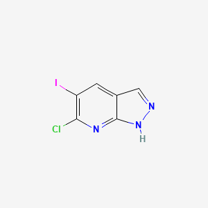 molecular formula C6H3ClIN3 B8266738 6-Chloro-5-iodo-1H-pyrazolo[3,4-B]pyridine 