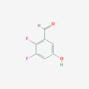 molecular formula C7H4F2O2 B8266751 2,3-Difluoro-5-hydroxybenzaldehyde 