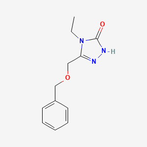molecular formula C12H15N3O2 B8266771 3-((Benzyloxy)methyl)-4-ethyl-1H-1,2,4-triazol-5(4H)-one 