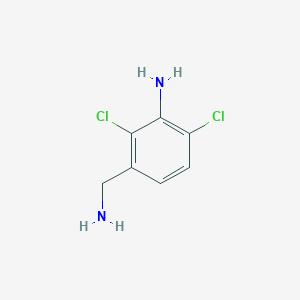 molecular formula C7H8Cl2N2 B8266789 3-Amino-2,4-dichloro-benzylamine 
