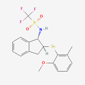 1,1,1-trifluoro-N-[(1S,2S)-2-(2-methoxy-6-methylphenyl)selanyl-2,3-dihydro-1H-inden-1-yl]methanesulfonamide