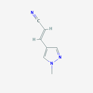 (E)-3-(1-methylpyrazol-4-yl)prop-2-enenitrile