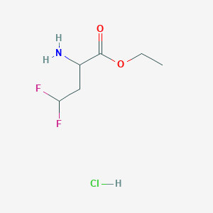 molecular formula C6H12ClF2NO2 B8266853 Ethyl 2-amino-4,4-difluorobutanoate hydrochloride 