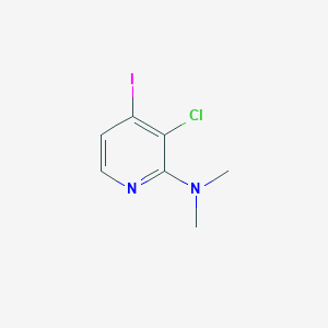 molecular formula C7H8ClIN2 B8266888 3-Chloro-4-iodo-N,N-dimethylpyridin-2-amine 