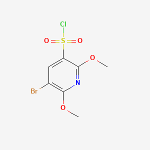 molecular formula C7H7BrClNO4S B8266890 5-Bromo-2,6-dimethoxypyridine-3-sulfonyl chloride 