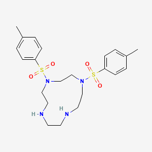 molecular formula C22H32N4O4S2 B8266918 1,4,7,10-Tetraazacyclododecane, 1,4-bis[(4-methylphenyl)sulfonyl]- CAS No. 105855-71-8