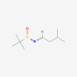 molecular formula C9H19NOS B8266955 [N(E),S(S)]-2-Methyl-N-(3-methylbutylidene)-2-propanesulfinamide CAS No. 948843-33-2