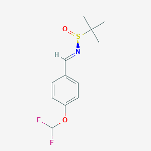 (NE,S)-N-[[4-(difluoromethoxy)phenyl]methylidene]-2-methylpropane-2-sulfinamide