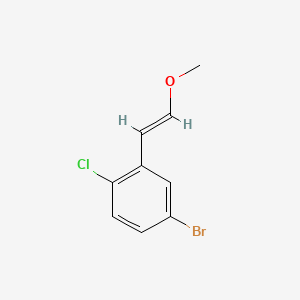 molecular formula C9H8BrClO B8267001 (E)-4-Bromo-1-chloro-2-(2-methoxyvinyl)benzene 