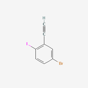 molecular formula C8H4BrI B8267014 4-Bromo-2-ethynyl-1-iodobenzene 