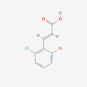 molecular formula C9H6BrClO2 B8267042 2-Bromo-6-chlorocinnamic acid 