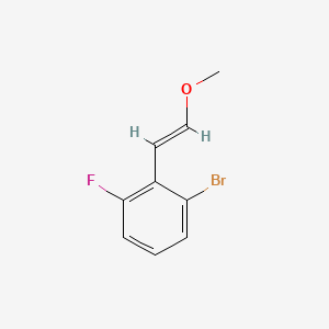 molecular formula C9H8BrFO B8267050 (E)-1-Bromo-3-fluoro-2-(2-methoxyvinyl)benzene 