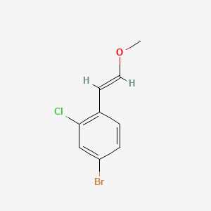 molecular formula C9H8BrClO B8267093 (E)-4-Bromo-2-chloro-1-(2-methoxyvinyl)benzene 