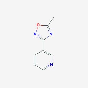 molecular formula C8H7N3O B082671 5-Methyl-3-(3-pyridyl)-1,2,4-oxadiazole CAS No. 10350-69-3