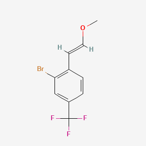 molecular formula C10H8BrF3O B8267116 (E)-2-Bromo-1-(2-methoxyvinyl)-4-(trifluoromethyl)benzene 