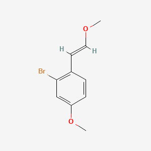 molecular formula C10H11BrO2 B8267134 (E)-2-Bromo-4-methoxy-1-(2-methoxyvinyl)benzene 