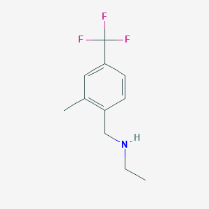 molecular formula C11H14F3N B8267154 N-(2-Methyl-4-(trifluoromethyl)benzyl)ethanamine 