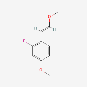 molecular formula C10H11FO2 B8267191 (E)-2-Fluoro-4-methoxy-1-(2-methoxyvinyl)benzene 