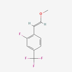 molecular formula C10H8F4O B8267214 (E)-2-Fluoro-1-(2-methoxyvinyl)-4-(trifluoromethyl)benzene 
